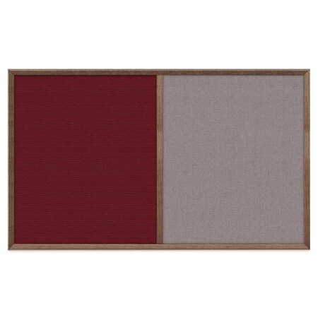 United Visual Products Slim Style Indoor Enclosed Corkboard, 18 UV501SC-SATIN-SURF